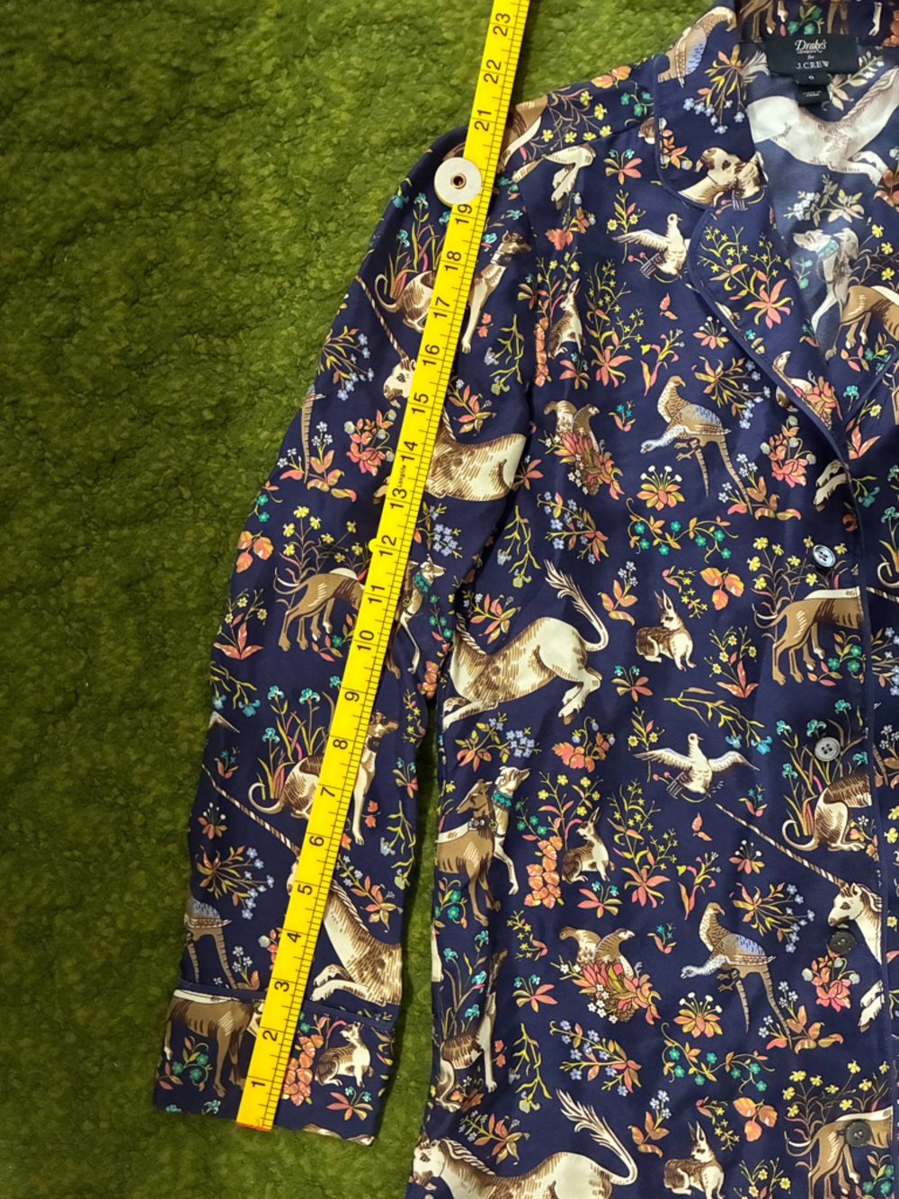 Rare! Drake’s London for J. Crew Midnight Unicorn Silk Shirt - Picture 10 of 13